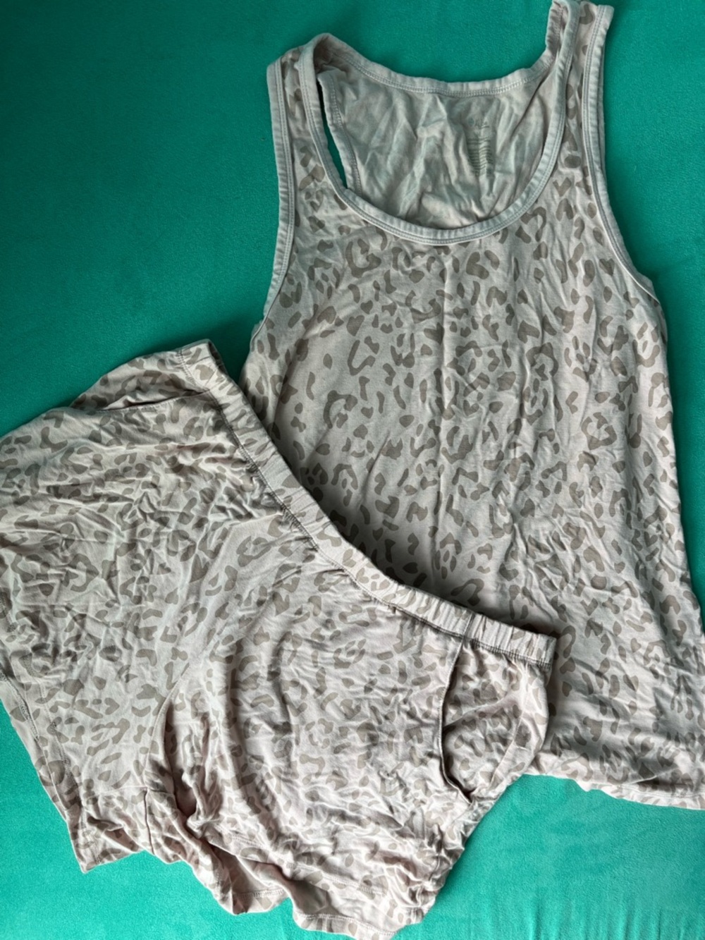 Kyte BABY Blush Leopard Tank & Shorts Sleep Set